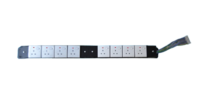 Power Panel - Vertical Mount -  8 way - with 13A S/O Indicator type
